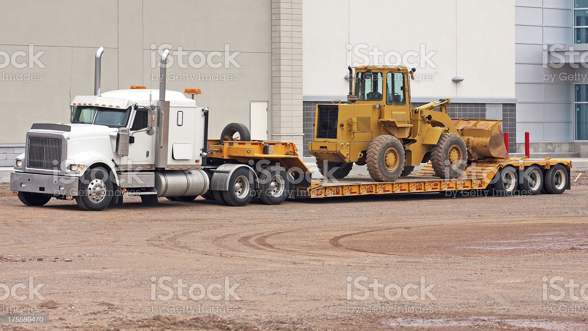 jit office with trucks parked